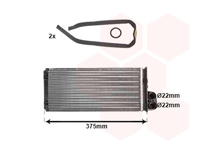 VAN WEZEL 43006226 Радіатор пічки Renault Master II 1.9-3.0dCi 98-