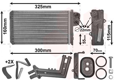 VAN WEZEL 43006227 Радіатор пічки Renault Scenic 99-03/Megane 96-99