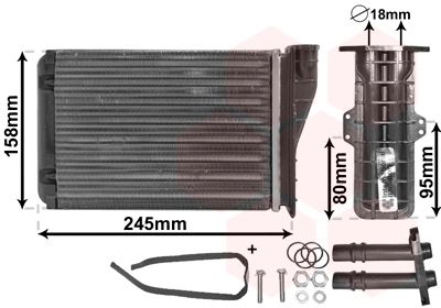 VAN WEZEL 43006249 Радіатор пічки Renault Espace 96-02