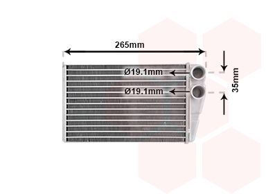 VAN WEZEL 43006354 Радіатор пічки Renault Megane II/Scenic II 1.5-1.9 dCi 03-