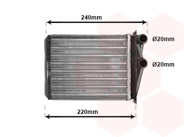 VAN WEZEL 43006380 Радіатор пічки Opel Vivaro/ Renault Trafic 01-