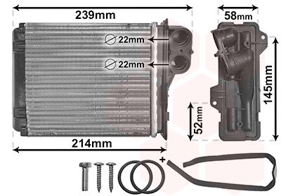 VAN WEZEL 43006398 Радіатор пічки Dacia Logan/Duster 05-