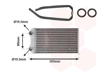 VAN WEZEL 43006439 Радіатор пічки Renault Trafic 1.9/2.0/2.5dci 01-