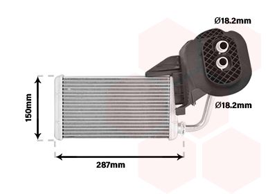 VAN WEZEL 43006457 Радіатор пічки Opel Movano 1.9/2.2.2.5 CDTI/Renault Master 2.2/2.5/2.8 dCi 01-