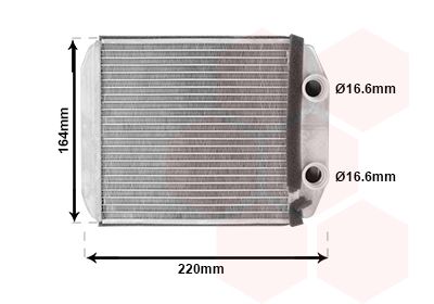 VAN WEZEL 43016701 Радіатор пічки Renault Clio IV/Logan II 12-