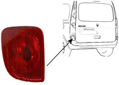 VAN WEZEL 4312939 Ліхтар задній протитуманний Renault Kangoo 08- (L)