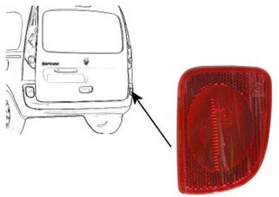 VAN WEZEL 4312940 Ліхтар задній протитуманний Renault Kangoo 08- (R)