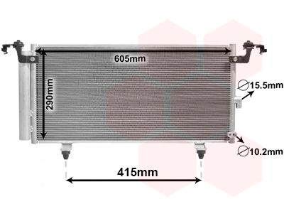 VAN WEZEL 51005084 Радіатор кондиціонера (з осушувачем) Subaru Legacy V/Outback 2.0-3.6 09-
