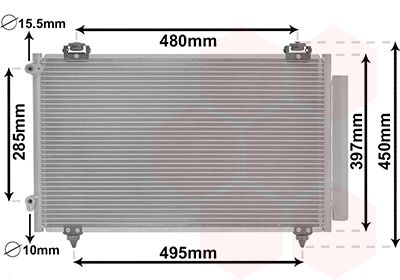 VAN WEZEL 53005286 Радіатор кондиціонера (з осушувачем) Toyota Corolla 1.3-2.0 02-07
