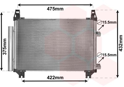 VAN WEZEL 53005404 Радіатор кондиціонера (з осушувачем) Toyota Yaris 1.0/1.3VVT-i 05-11