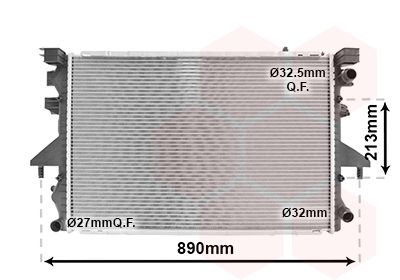 VAN WEZEL 58002232 Радіатор охолодження VW T5 2.5TDI