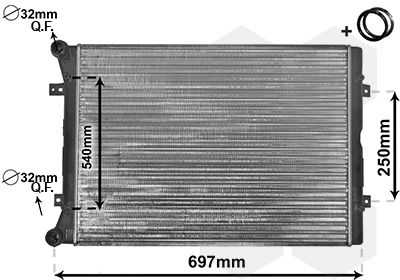 VAN WEZEL 58002283 Радіатор охолодження VW Sharan/Ford Galaxy I 1.9TDI/2.0TDI 02-10