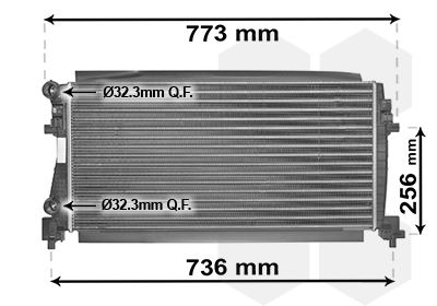 VAN WEZEL 58002340 Радіатор охолодження VW Golf VII/Skoda Octavia 12-