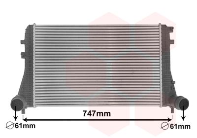 VAN WEZEL 58004306 Радіатор інтеркулера VW Caddy III/IV 1.6/2.0 TDI 10-