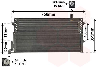 VAN WEZEL 58005161 Радіатор кондиціонера VW Passat (B3/B4) 88-97