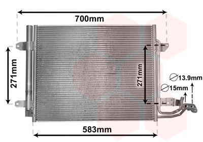 VAN WEZEL 58005211 Радіатор кондиціонера VW Caddy III 03-
