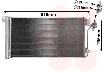 VAN WEZEL 58005236 Радіатор кондиціонера VW T5 03-