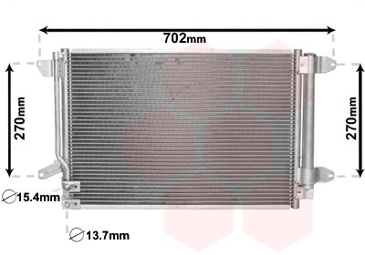 VAN WEZEL 58005330 Радіатор кондиціонера (з осушувачем) VW Jetta 1.2-2.5 10-