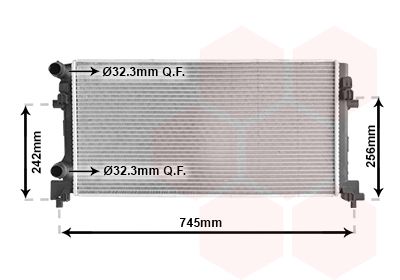 VAN WEZEL 58012340 Радіатор охолодження VW Golf VII/Skoda Octavia 12-