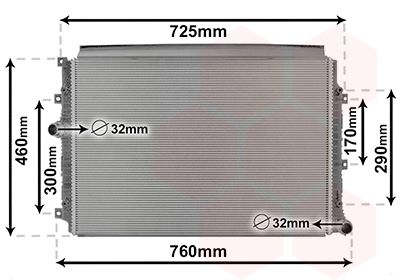 VAN WEZEL 58012704 Радіатор охолодження VW Tiguan 1.4TSI 15-18