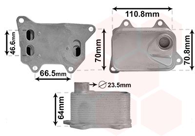 VAN WEZEL 58013704 Радіатор масляний VW Golf/Passat/Polo/Touran 2.0 13-