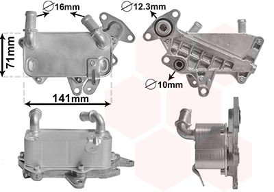 VAN WEZEL 58013705 Радіатор масляний VW Passat 1.4-3.6/1.6-2.0TDI 05-10/ Skoda Octavia 1.6-2.0TDI 04