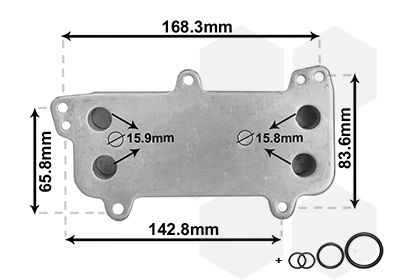 VAN WEZEL 58013707 Радіатор масляний VW T5 2.5TDI 03- (теплообмінник)