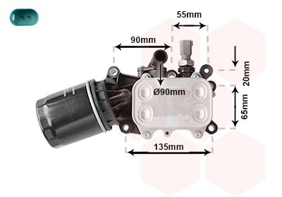 VAN WEZEL 58013722 Радіатор масляний Skoda Fabia/VW Polo 1.4 TDI 14-(теплообмінник)