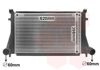 VAN WEZEL 58014702 Радіатор інтеркулера Seat OctaviaIII/SuperbIII/VW Golf VII/Passat 1.8/2.0 12-