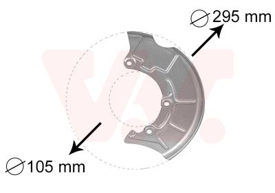 VAN WEZEL 5888371 Захист диска гальмівного (переднього) (L) Audi A3/Skoda Octavia/VW Golf 96-13