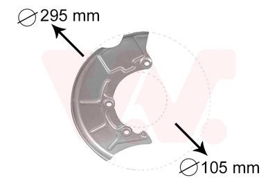 VAN WEZEL 5888372 Захист диска гальмівного (переднього) (R) Audi A3/Skoda Octavia/VW Golf 96-13