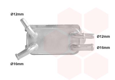 VAN WEZEL 59003135 Радіатор масляний Ford Focus II/Volvo C30/C70 II 2.4D/2.5 ST 05-13