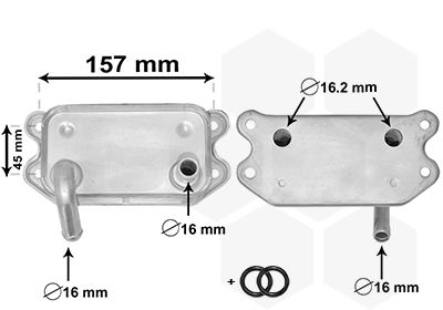 VAN WEZEL 59003154 Радіатор масляний Volvo С70 I/S60 I/S70/S80/XC 70 I/XC 90 I 2.0-3.0 96-10