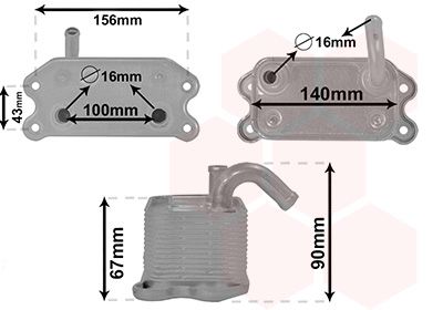 VAN WEZEL 59013702 Радіатор масляний Volvo S60 I/S80 I/V70 II/XC70 I/XC90 I 2.4D 01-14