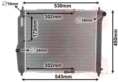 VAN WEZEL 81002066 Радіатор охолодження Chevrolet Aveo 1.2-1.5 04-