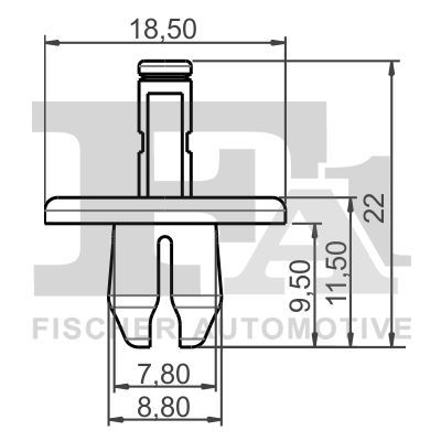 FA1 102002410 Затискач, декоративна/захисна накладка