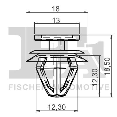 FA1 104002810 Затискач, декоративна/захисна накладка