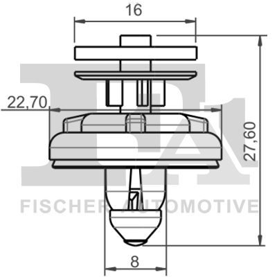 FA1 114002310 Кліпса кріплення обшивки дверей  (к-кт 10шт) Audi/Skoda/VW
