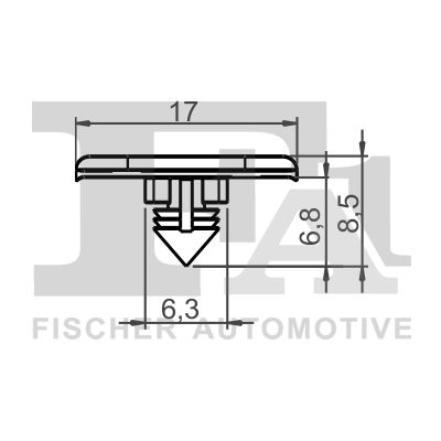 FA1 11400985 Кліпса (пістон) кріплення обшивки капоту (к-кт 5 шт) VW Caddy III 10-15