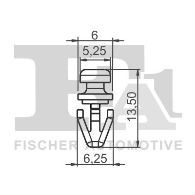 FA1 134001010 Затискач, декоративна/захисна накладка