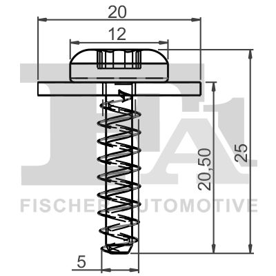 FA1 13700035 Гвинт саморізний (к-кт 5шт) Ford Transit Connect 15-