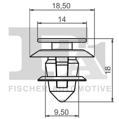 FA1 144002010 Затискач, декоративна/захисна накладка