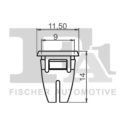 FA1 14600025 Затискач, декоративна/захисна накладка