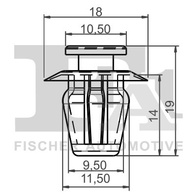 FA1 21400255 Кліпса кріплення накладки порога (к-кт 5шт) Citroen Berlingo/Peugeot Partner 96-