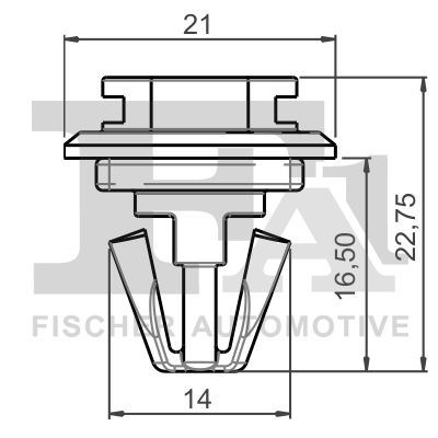 FA1 22400175 Кліпса кріплення молдинга (к-кт 5шт) Renault Kangoo 08-