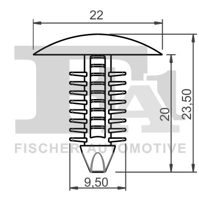 FA1 33100185 Кліпса кріплення обшивки/молдингів (к-кт 5шт) Fiat Ducato 94-
