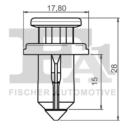 FA1 723000310 Затискач, декоративна/захисна накладка