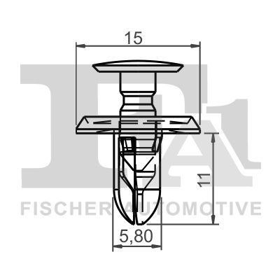 FA1 74200015 Затискач, декоративна/захисна накладка