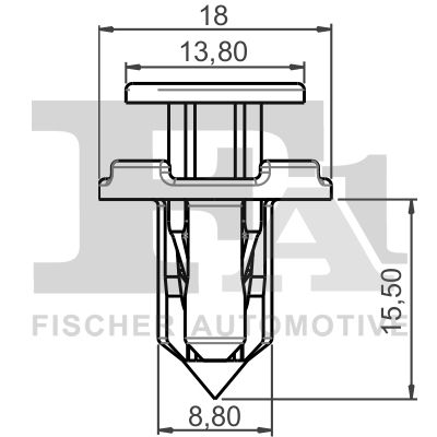 FA1 74200035 Затискач, декоративна/захисна накладка