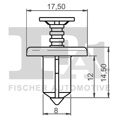 FA1 75300045 Затискач, декоративна/захисна накладка